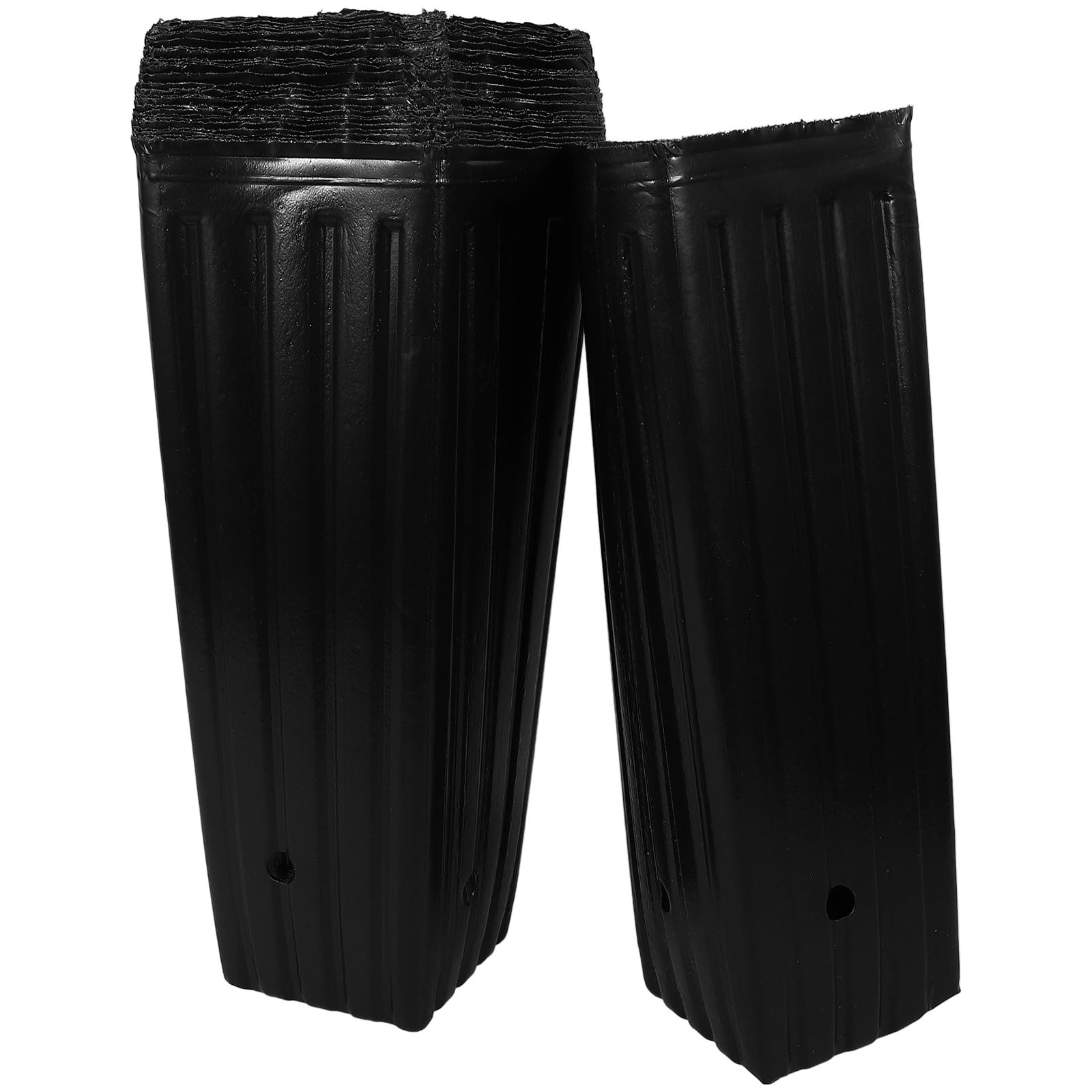 Paquet de culture lot de 30 en plastique noir pour croissance des plantes potagères
