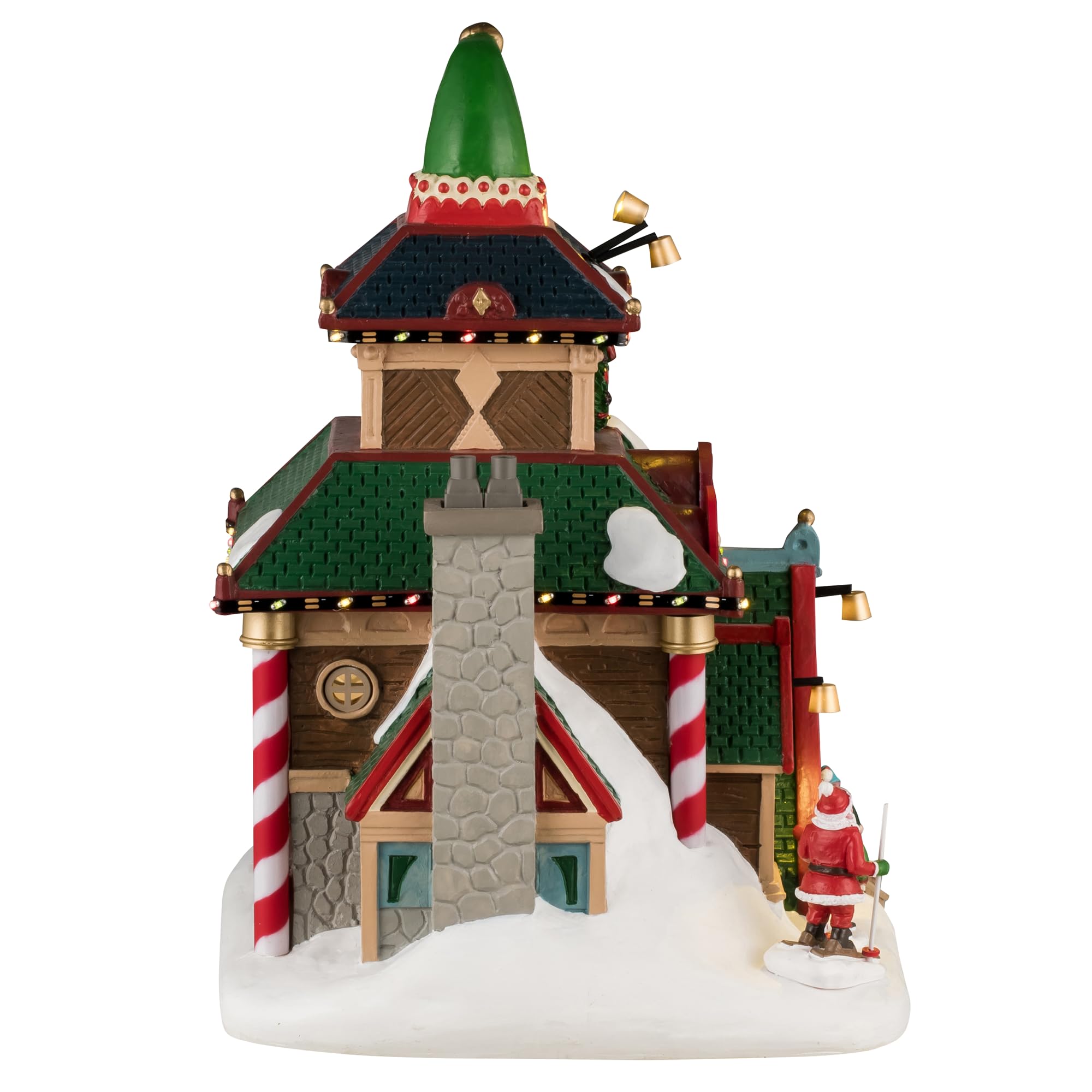 Lemax Elwood's Elf Lodge, a batteria (4,5 V), edifici illuminati, #45224