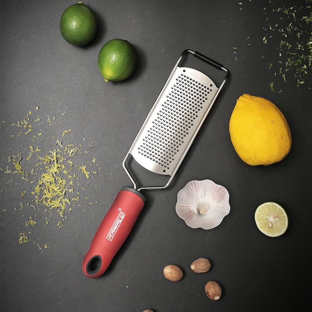 Grattugia Manuale In Acciaio Inox - Per Formaggio, Agrumi E Cioccolato - Con Copertura Protettiva - Foto 6