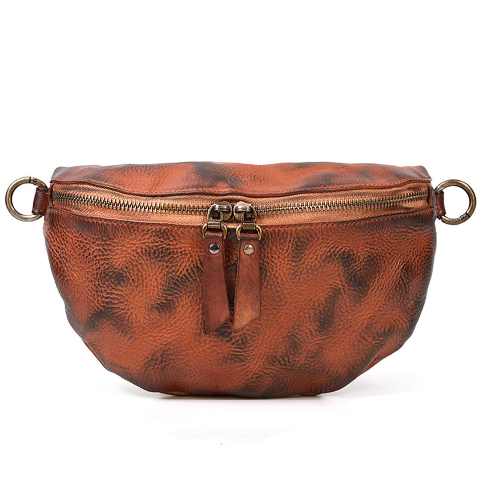 Bolsa de Cintura Riñonera Deportiva para Hombre, Festival bolso de la cintura del paquete de Fanny pechera del vago bolsa de las mujeres del cuero genuino del hombro de Crossbody del teléfono monedero