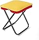 Qboo 折りたたみ椅子 アウトドアチェア キャンプ椅子『軽楽耐』6カラー 折り畳み椅子 折りたたみ椅子 コンパクト キャンプチェア イエロー＆レッド