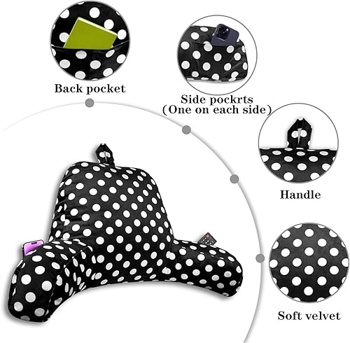 Miniatura 4 de Almohada de cama para leer, almohadas de cama para sentarse en la cama, almohada de lectura para cama para adultos, almohada de respaldo con