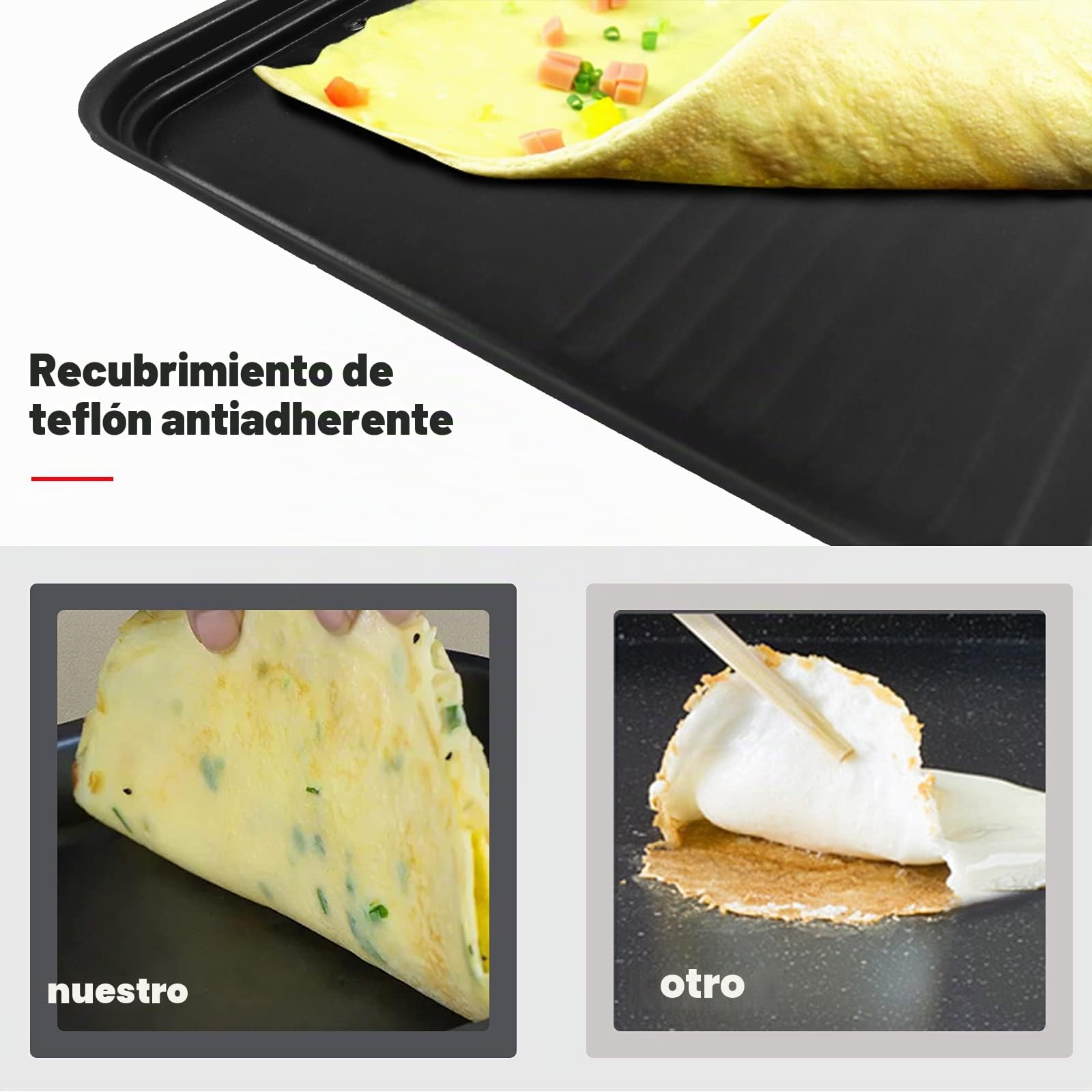 HengBO Raclette Grill Parrilla con Antiadherente Revestido de Térmicamente Aislado Asas 8 Raclette Queso Sartenes para 8 Personas 1500W Negro
