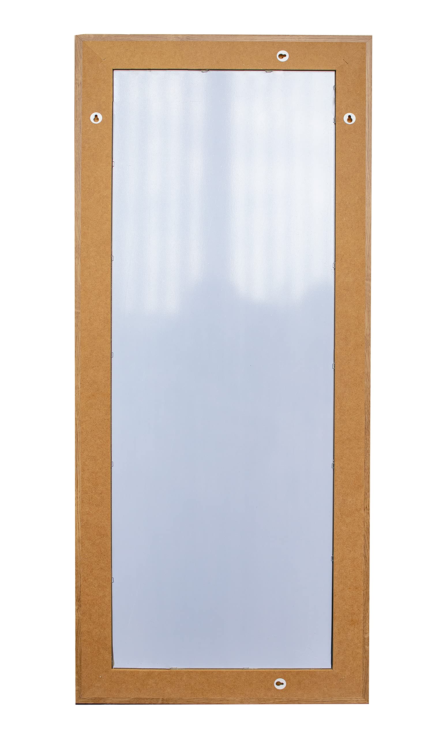 BD ART Wandspiegel Dekorativ Garderobenspiegel Ganzkörperspiegel 150x50cm Bernstein Eiche