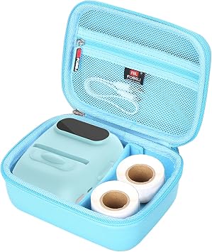 FBLFOBELI Hard Case for MARKLIFE P50 / Phomemo M110 Label Maker Machine with Tape Barcode Label Printer Blue, Case Only