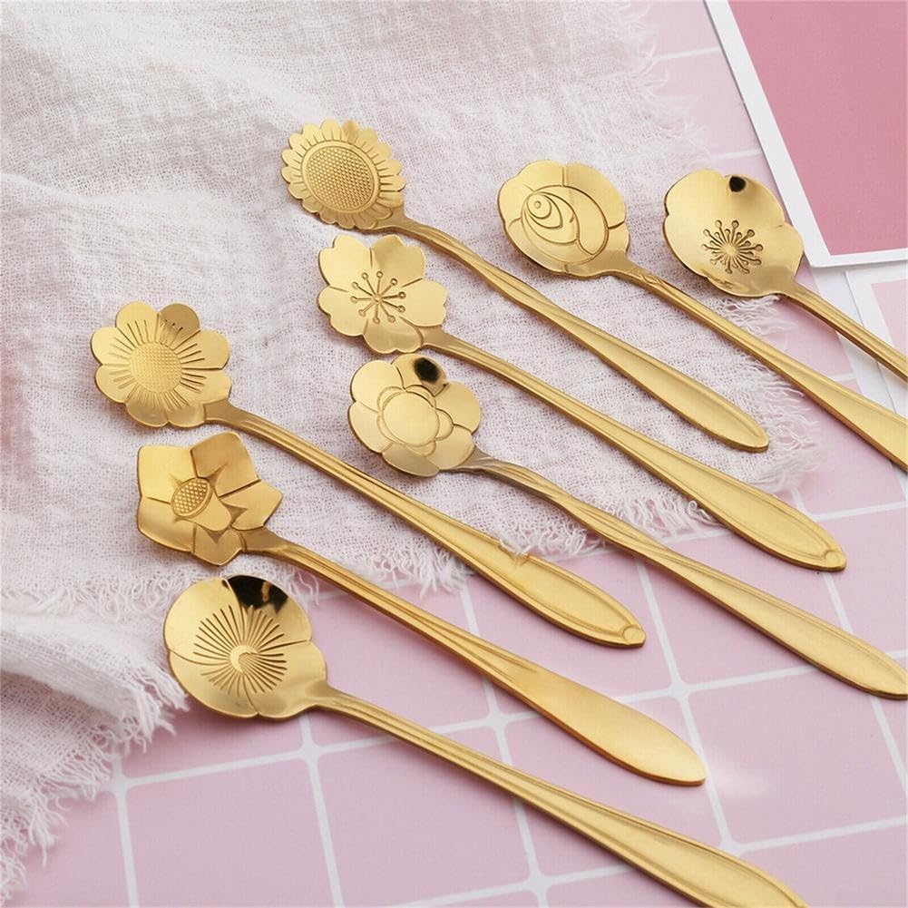 Bruxells08 Cucchiaio In Acciaio Inox 304 Colorato, Placcatura Titanio, Manico A Gancio, 12,2 Cm, Colore Rose Gold