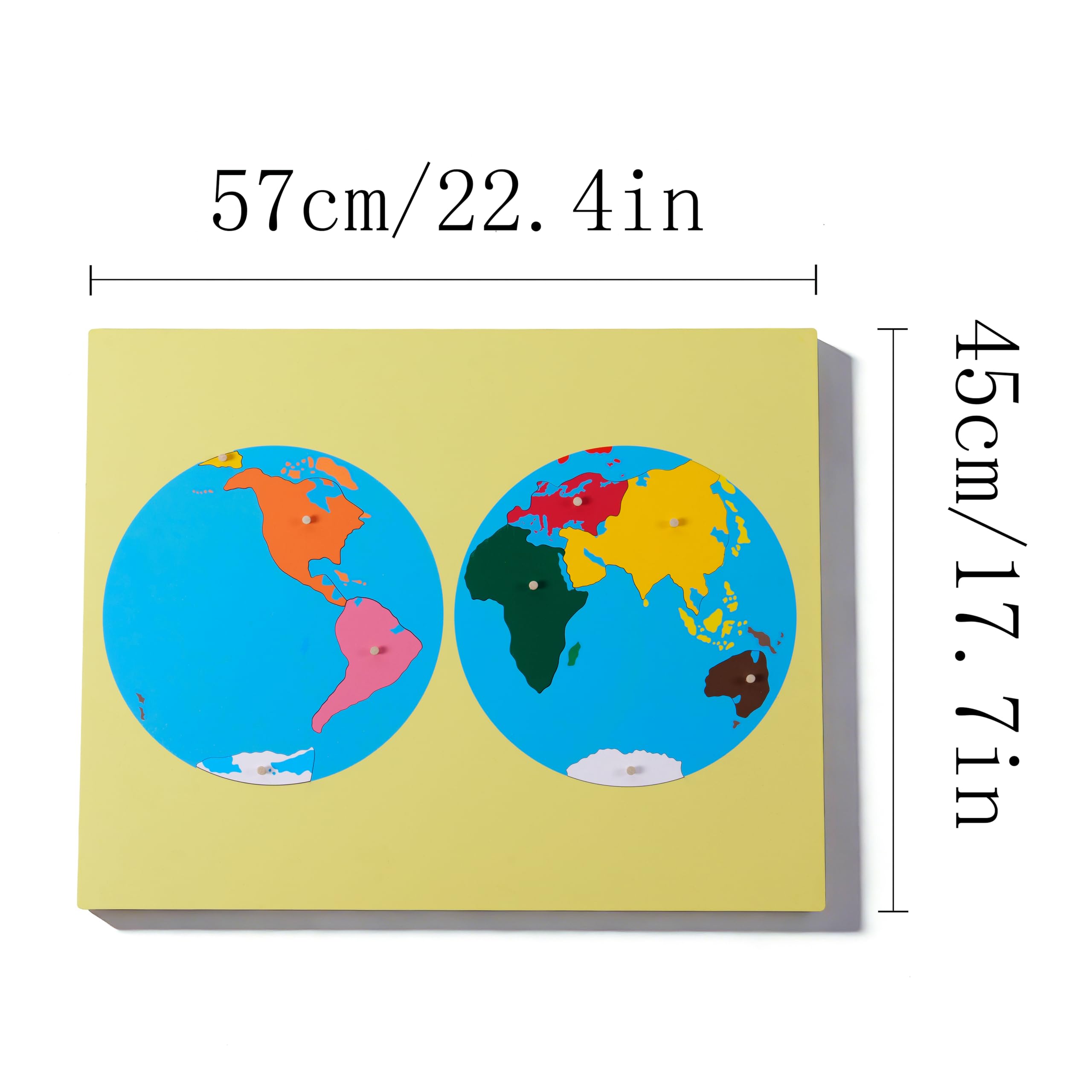 Materiales de geografía Montessori – Mapas del mundo, países continentes, juguetes educativos de madera para preescolar, clases de educación en casa a partir de 3 años (Montessori 8 rompecabezas de