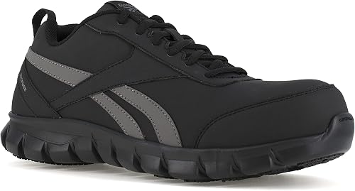 Reebok Work RB4120 Men's Sublite Cushion Athletic Work Safety Toe, 8 Wide Black
