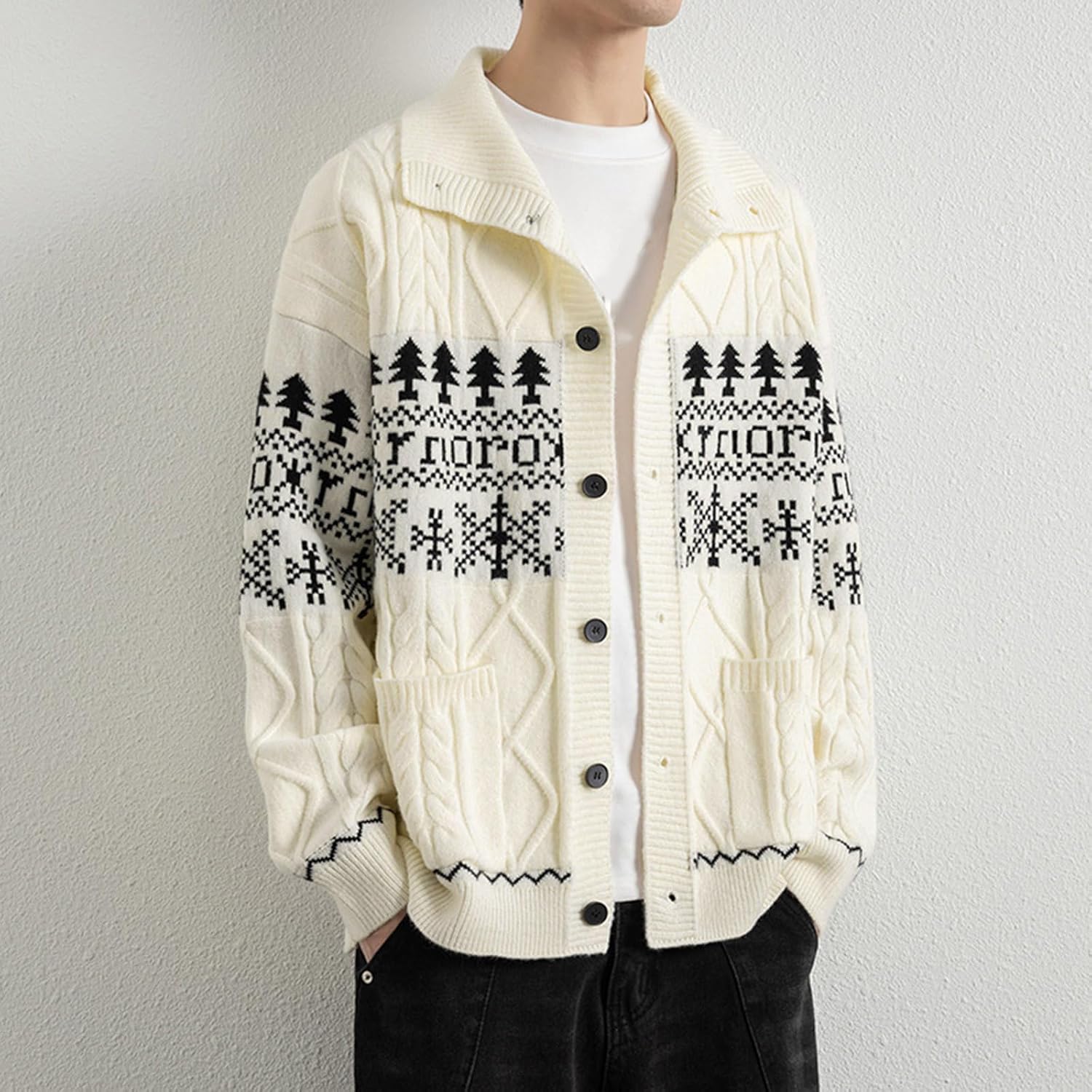 [Shopyruder] クリスマス 衣装 メンズ セーター メンズ カットソー トップス 長袖 スウェットシャツ 暖かい ニットカ