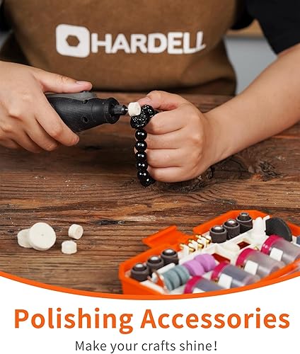 Miniatura 7 de HARDELL Accesorios para herramientas rotativas, 227 piezas, kit de accesorios de herramientas rotativas eléctricas, vástagos de 18 pulgadas de