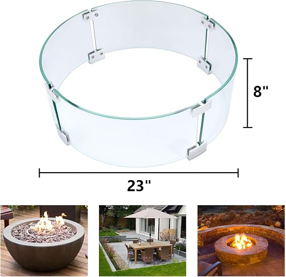 Fire Pit Wind Guard Round, 23