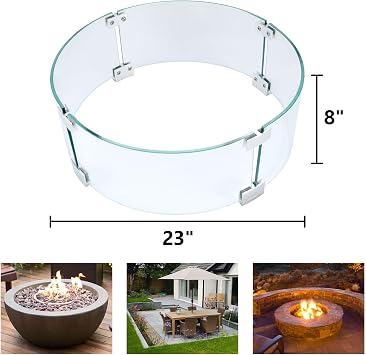 Fire Pit Wind Guard Round, 23