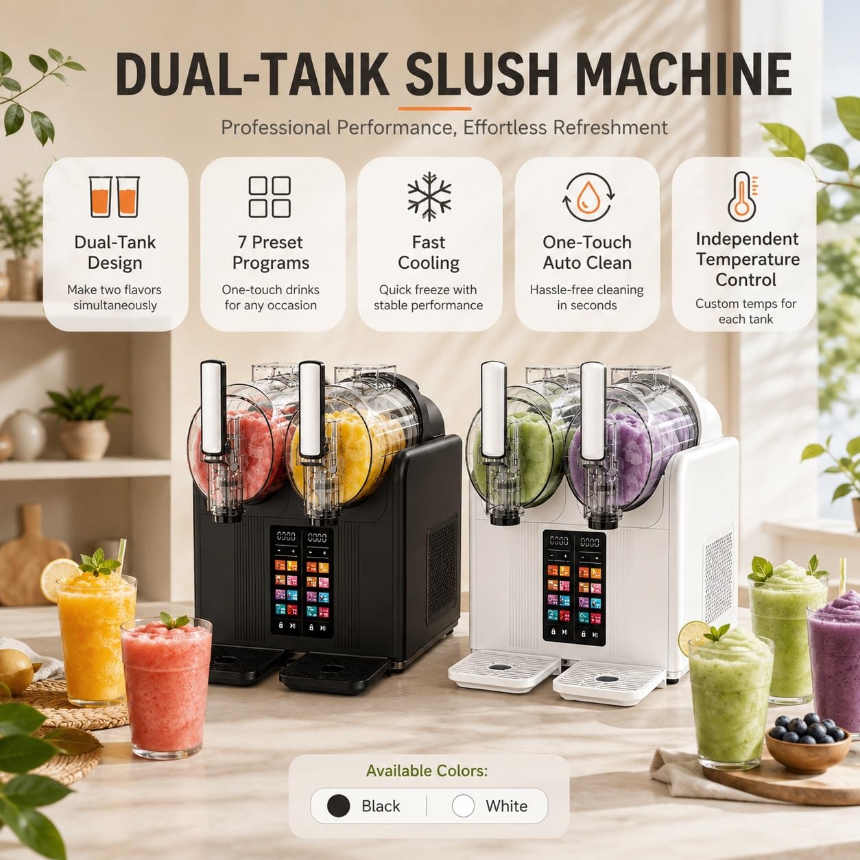 2 x 2,4 L Machine a Glace Italienne pour Particulier