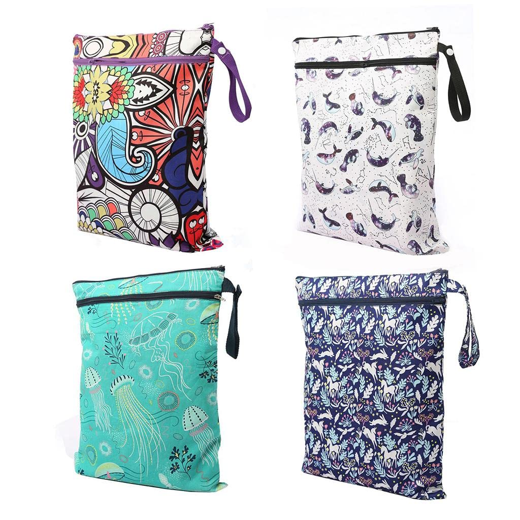 Bnf® Waterproof Reusable Zip Pouch Infant Wet Dry Bag Cloth Diaper Nappy Green Baby | Diapering | Cloth Diapers-image-38