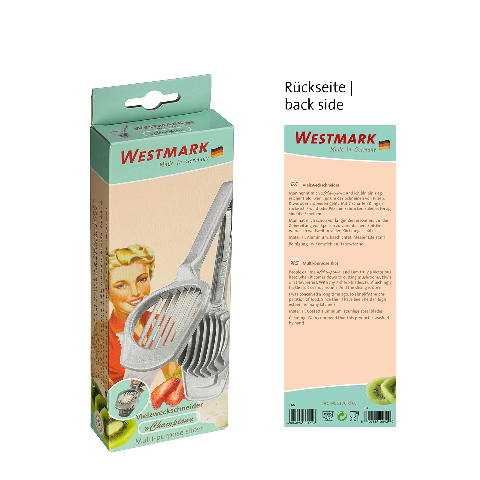 Westmark Nóż wielofunkcyjny, wzór retro, szczypce tnące, aluminium/stal nierdzewna, długość: 19,5 cm, kolor szary, 5170RT61