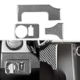 Car Interior Decals Headlight Switch Panel Cover Carbon Fiber Accessories Trim Sticker Compatible with Ford Mustang GT Shelby 2005 2006 2007 2008 2009 3PCS