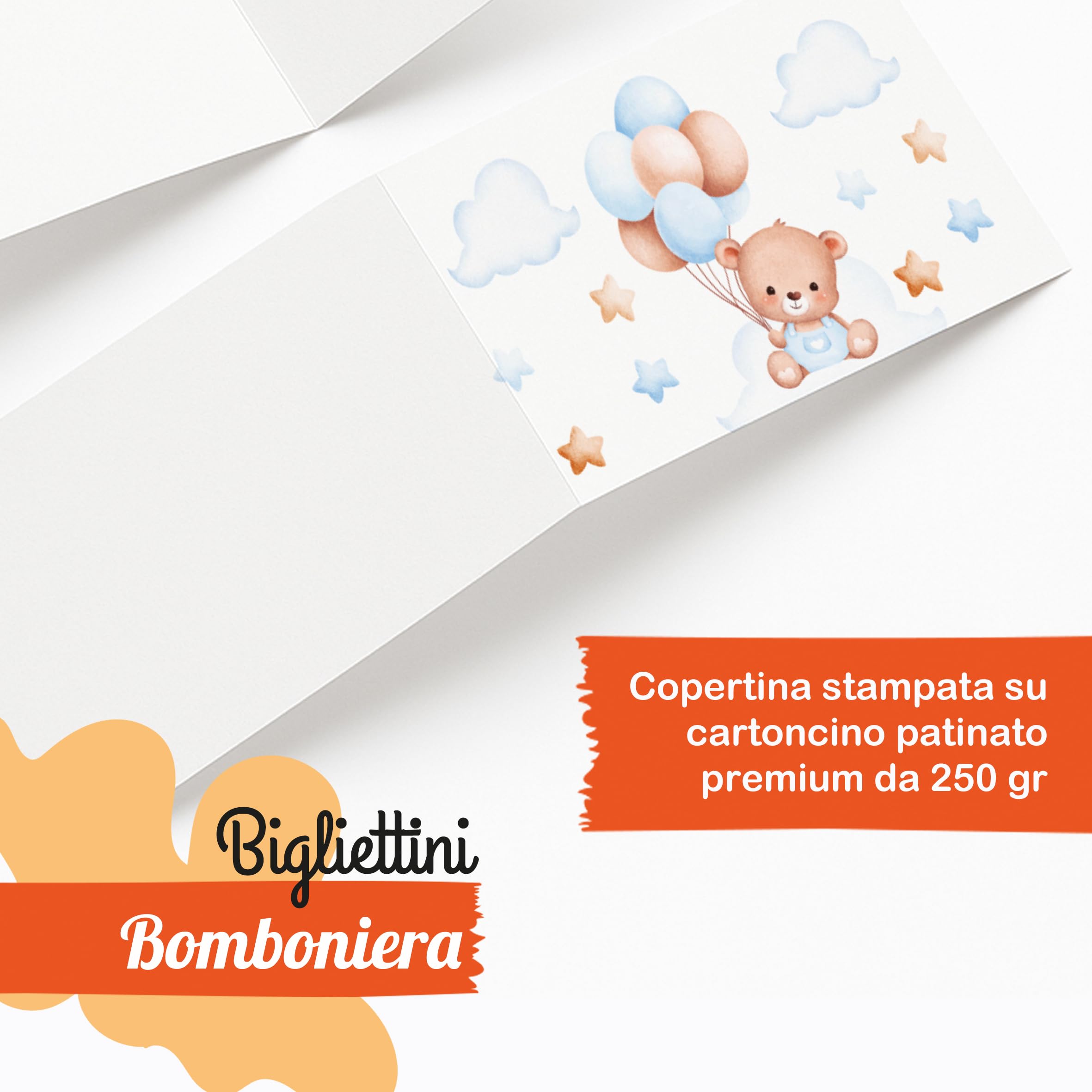 Biglietti bomboniera battesimo lettino bimbo - FTC22