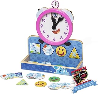 Melissa & Doug Tâ€Šiâ€Šcâ€Škâ€Šeâ€Štâ€Šy Tock: Wooden Clock Bundle with 1 Theme Compatible M&D Scratch Fun Mini-Pad (33014)