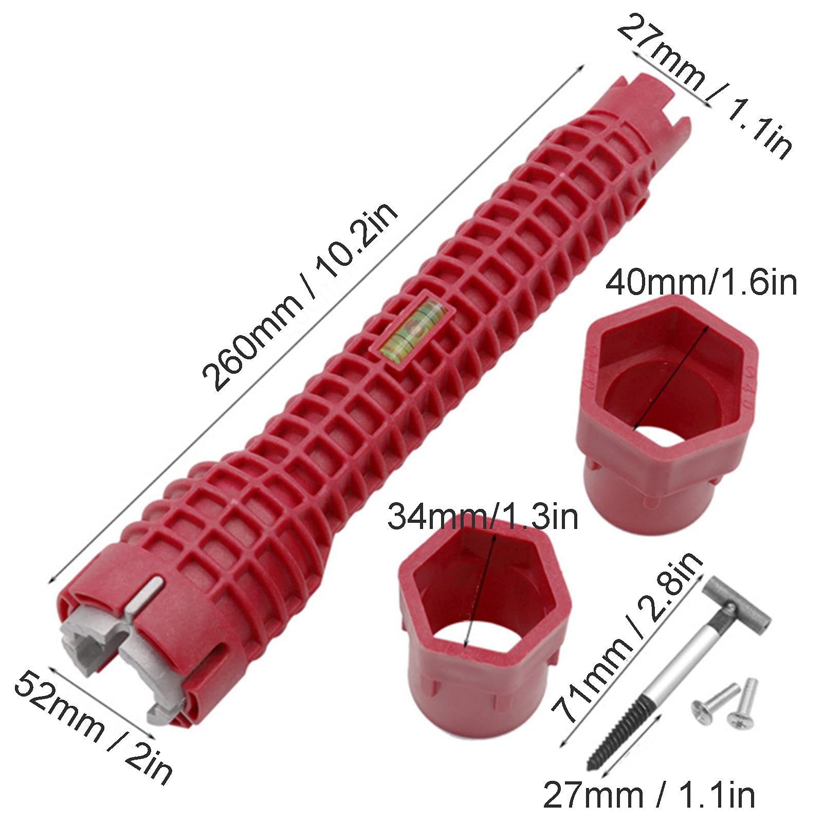 TenNuoDa Faucet Wrench,ABS Plumbing Tool Double Head for Strainer Baskets Supply Nuts Globe Valves