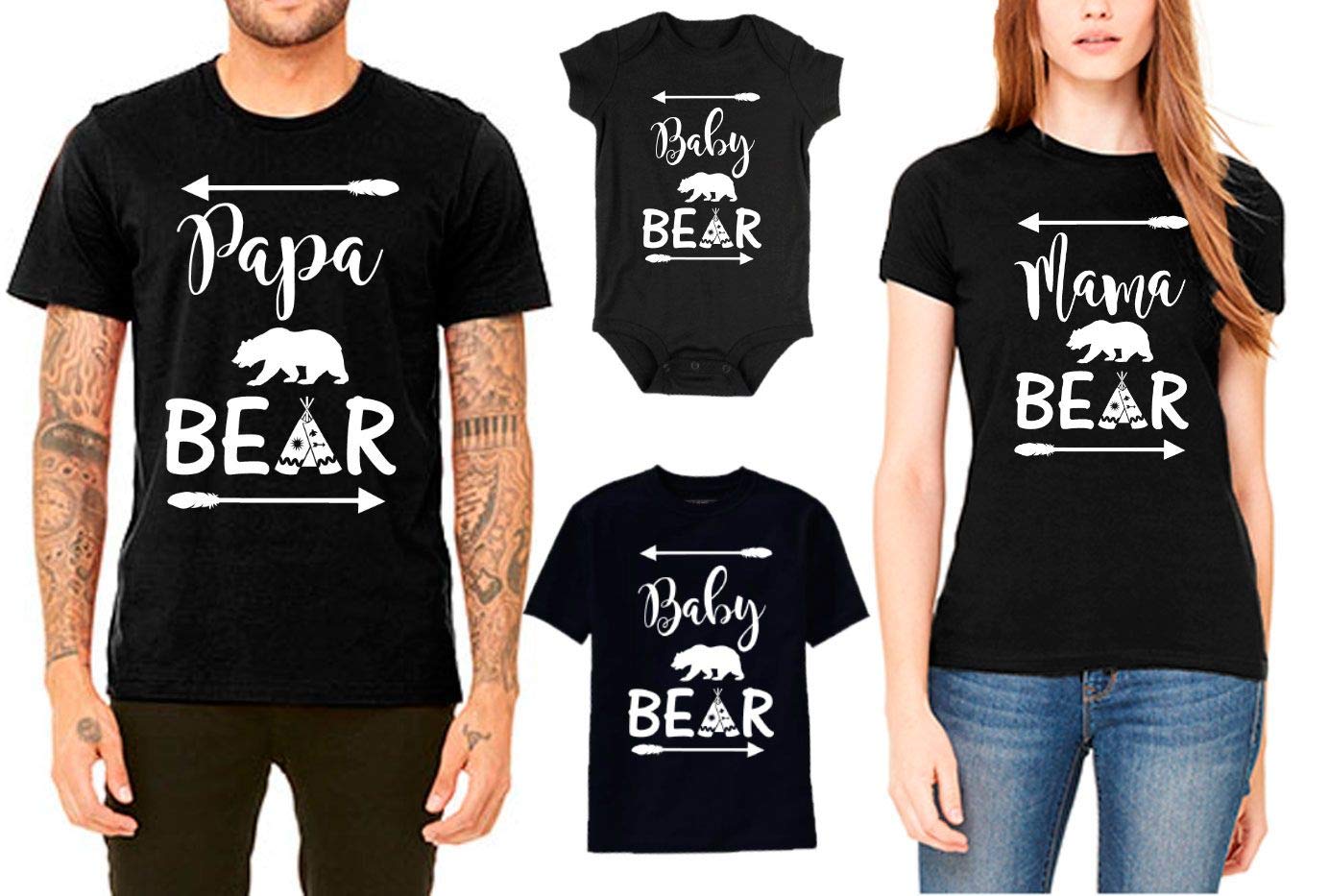 Matching Bear Family T Shirts for Mama Bear Papa Bear Baby Bear