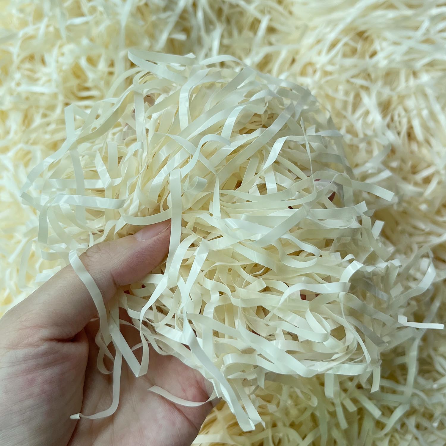 JINZOFLY Plastic Shred Filler Pink - Gift Basket & Box Filling For Easter, Christmas & Birthdays