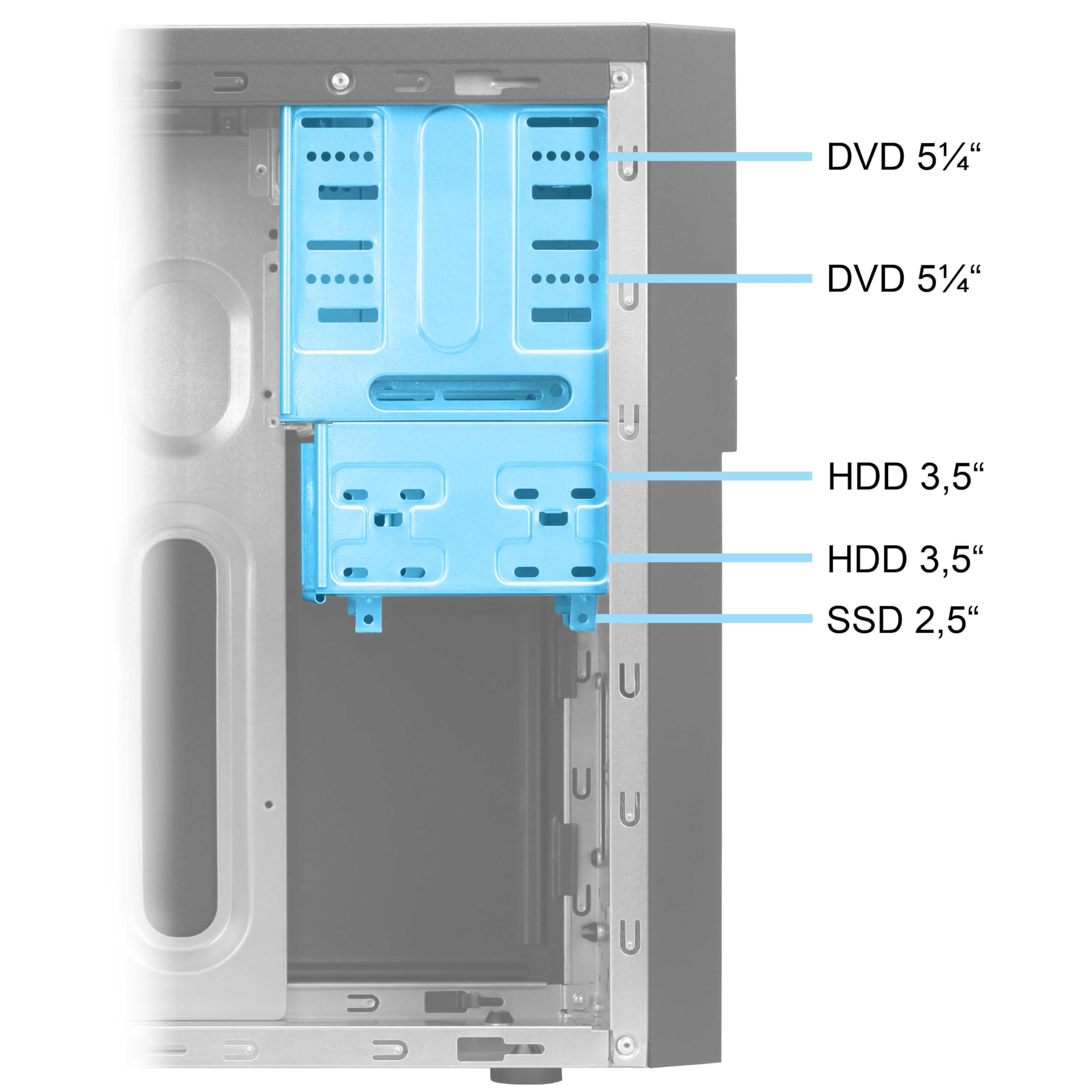 Ankermann Business Office Work V1 | Intel Core i5-10400F | Nvidia GeForce GT 730 4GB | 16GB RAM | 480GB NVMe SSD | Windows 11 | WiFi | MS Office 2024