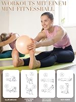 PhysKcal Fitness Labda és Pilates Labda Szett (48-55cm) - Csúszásmentes Ülőlabda Jógához, Tornához, Irodába - Világoskék PVC 4