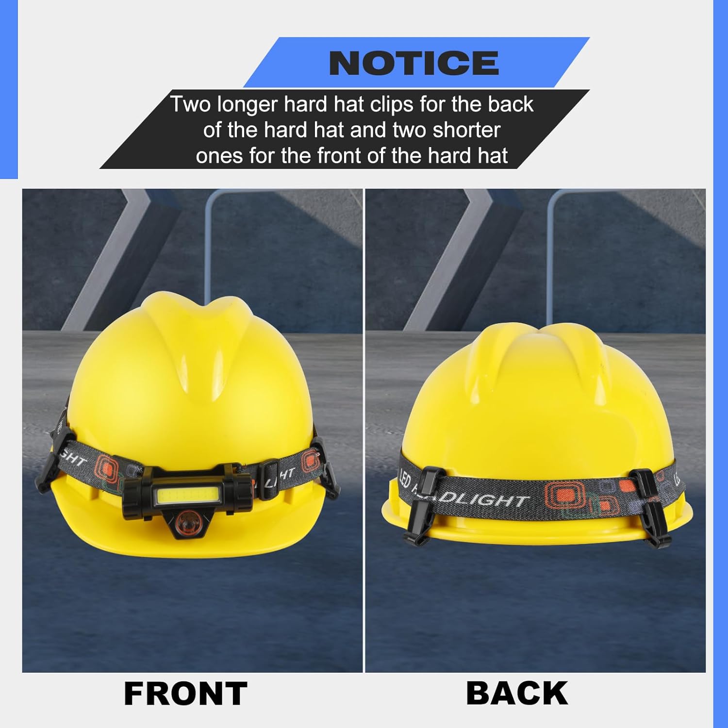 Lenporl Hard Hat Light Clips 20 Pack,Hard Hat Clips for Headlamp,Hard Hat Headlamp Clips for Cap Style Hard Hat