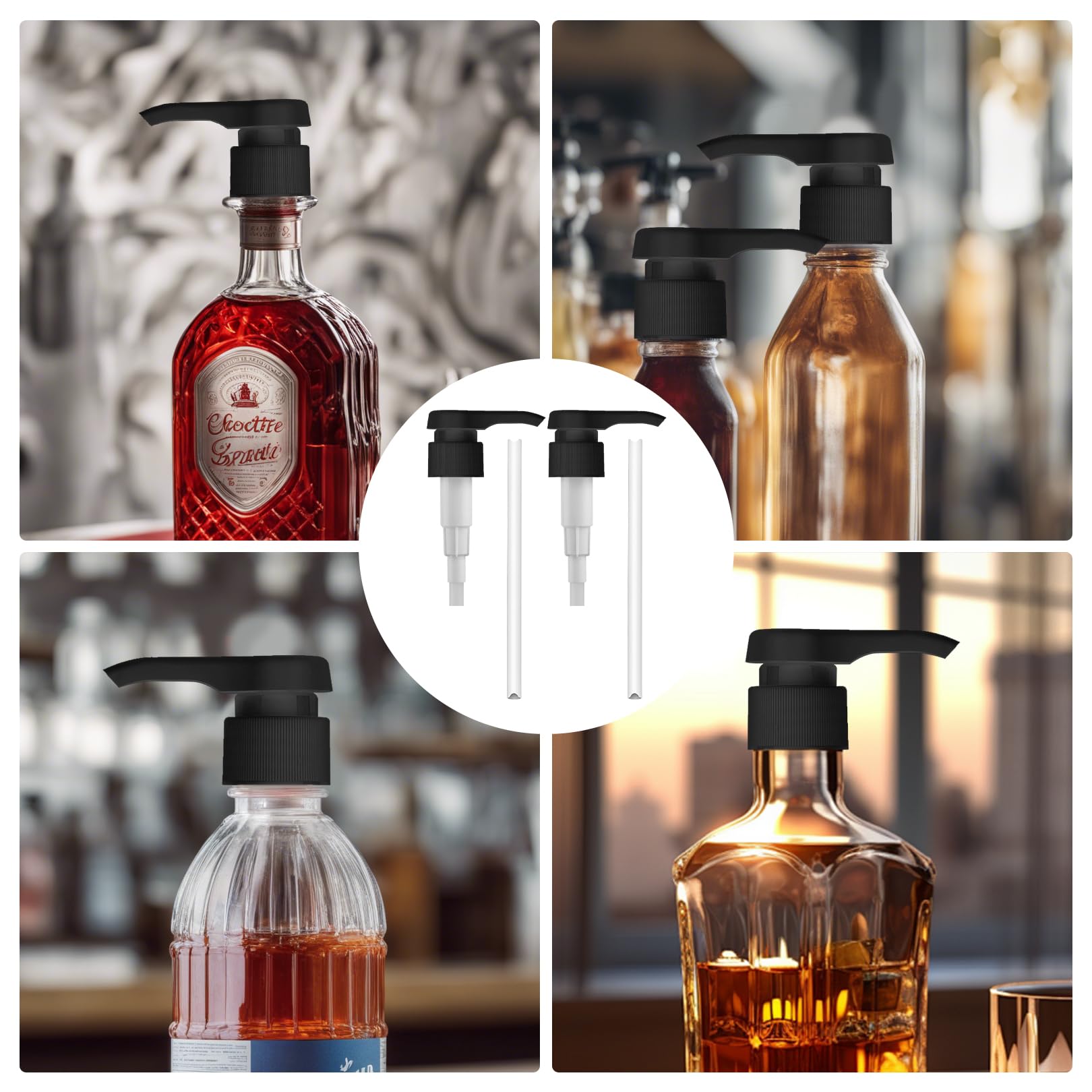 Uisuto Lot De 10 Popes à Sirop, Pope Distributeur De Sirop De Café