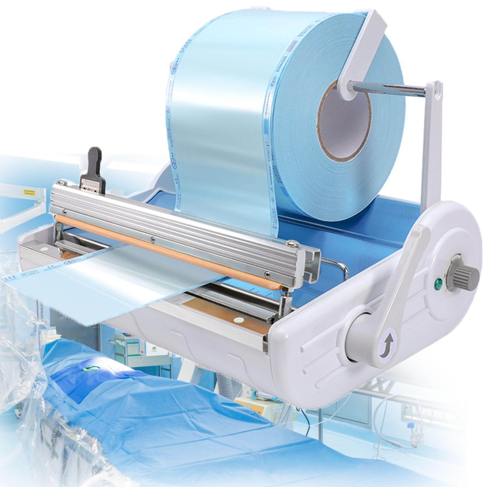 IUokLU 500W Sealing Machine,Automatic Dental Sealing Machine,6 Gears Temperature Adjustment,Portable Disinfection Bag Packaging Sealer