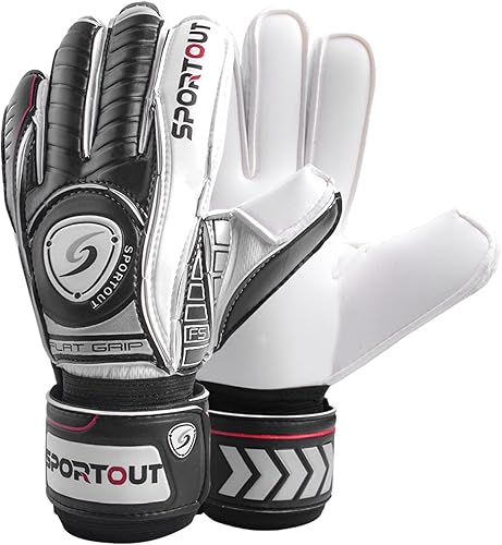 Sportout Goalie Gloves Goalkeeper Gloves with Fingersave Soccer Gloves Breathable Soccer Goalie Gloves 4mm Latex for Kids Youth and Adult Sportout Goalie Gloves Goalkeeper Gloves with Fingersave Soccer Gloves Breathable Soccer Goalie Gloves 4mm Latex for Kids Youth and Adult