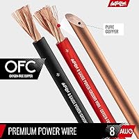 Vista 5 de Install Link Cable de alimentación de calibre 8, cobre OFC puro (25 pies x 2 bobinas = 50 pies)