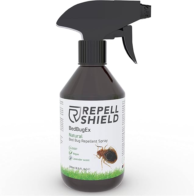 RepellShield Bed Bug Spray - Bed Bug Treatment Serving As A Bed Bug Repellent - A Bed Spray for Bed Bugs Containing: Tea Tree Oil - Alternative to Bed Bug Trap & Bed Bug Killer - 250ml