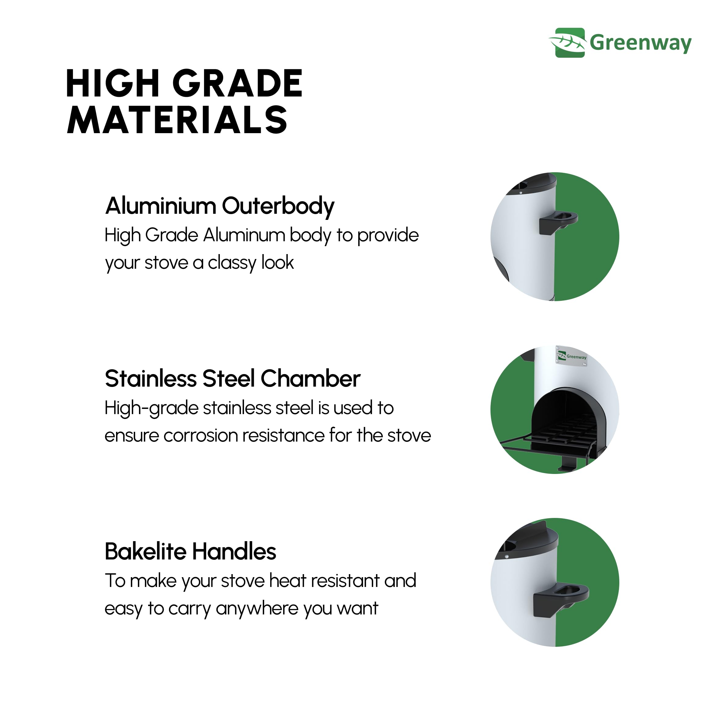 Greenway Smart Stove - Improved Biomass Cooking Stove |Bioflame Wood Stove |No LPG or Gas Needed | Portable smokeless stove for indoor & Outdoor use| Eco-Friendly Lakdi ka chulha | Made-in-India 3