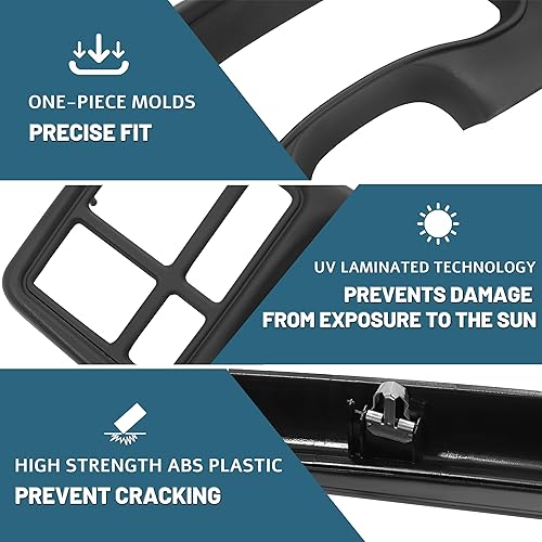 Miniatura 4 de KUAFU Dash Instrument Cluster Bisel 1.5 DIN radio compatible con Chevy Chevrolet Silverado Suburban Tahoe GMC Sierra 2003-2007 repuesto plástico ABS