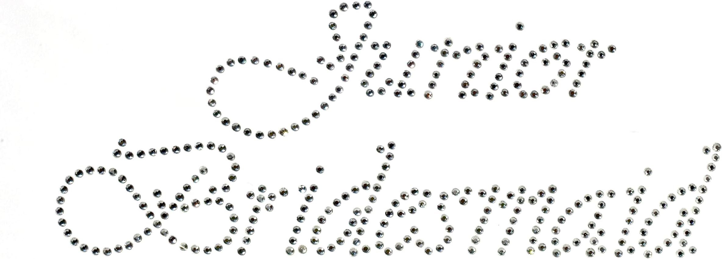 Junior Bridesmaid Clear Rhinestone Iron on Hotfix Transfer Bling DIY