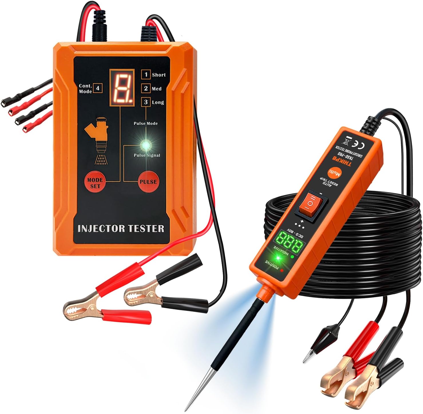 THIKPO Universal Power Circuit Probe Tester Kit and Fuel Injector Tester and Cleaner Tool Kit