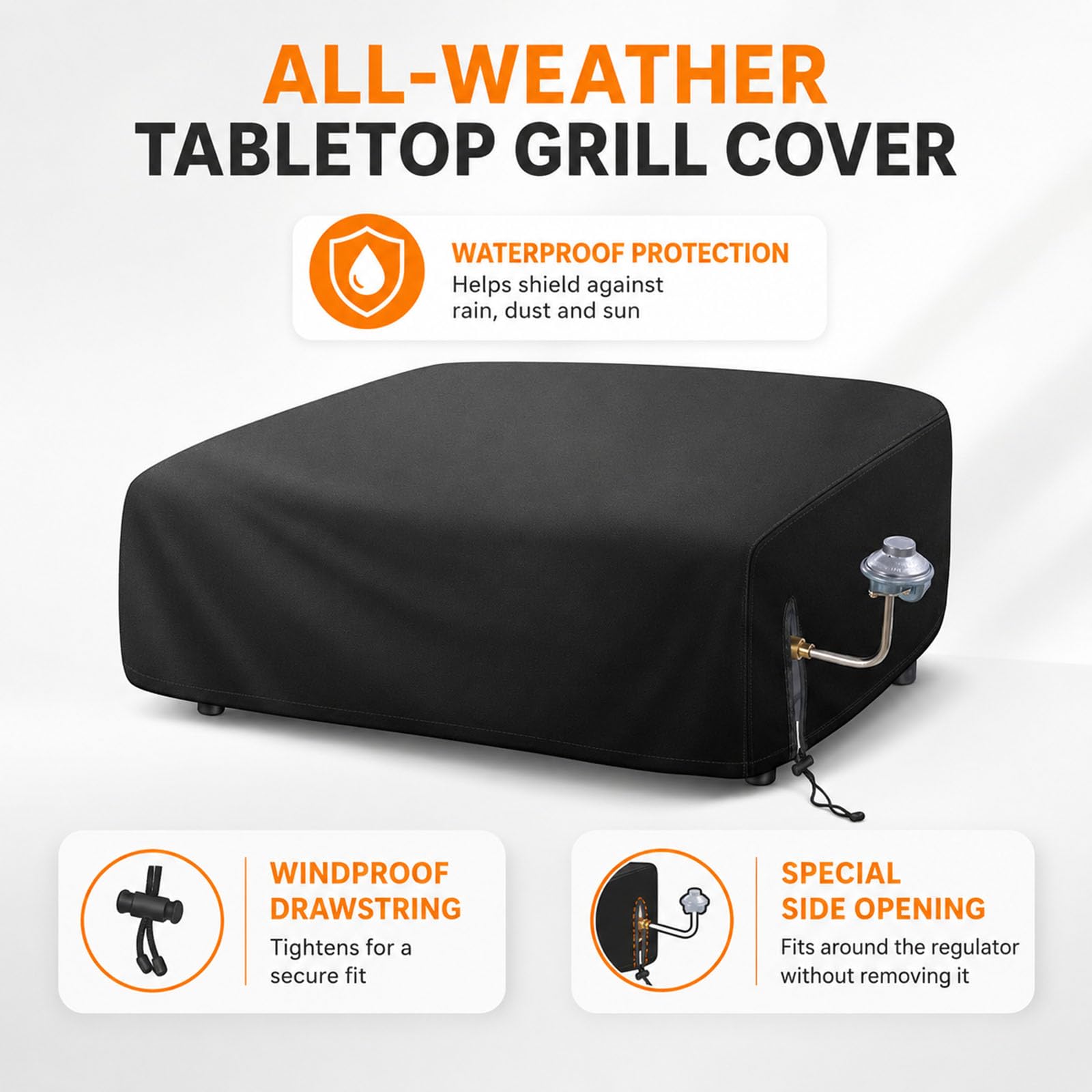 Copertura per griglia per Char-Broil 463614124 2024 2025 2026+ | Coperchio antipolvere per forno a piastra piatta | copertura per forno a piastra piatta | copertura griglia da tavolo