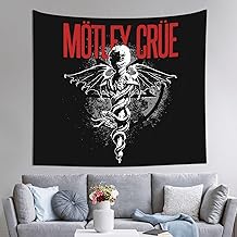 Dorsogna Tapestry Wall Hanging Mötley Crüe Motley Crue Wall Tapestry Poster Tapestry Art For Bedroom Living Room College Dorm Home Decor 60 X 51 In