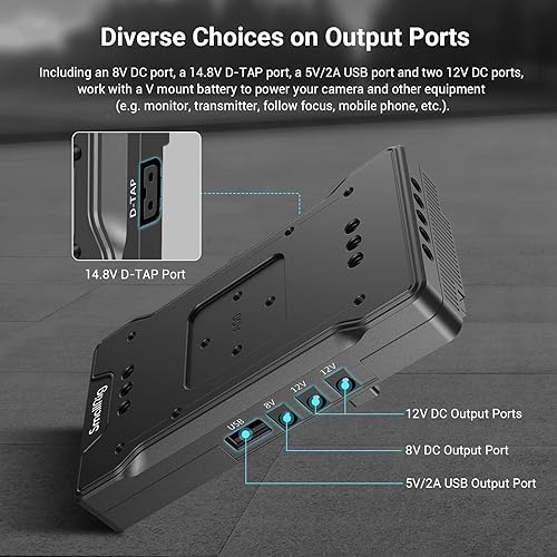 Miniatura 6 de Paquete Placa base SmallRig con doble abrazadera de varilla de 0.591 in + varilla de aleación de aluminio negro de 0.591 in (M12-11.8 in) + placa de