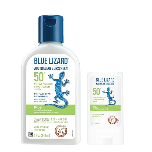 Miniatura 10 de Blue Lizard - Protector solar mineral para niños con óxido de zinc, SPF 50+, resistente al agua, protección UVAUVB