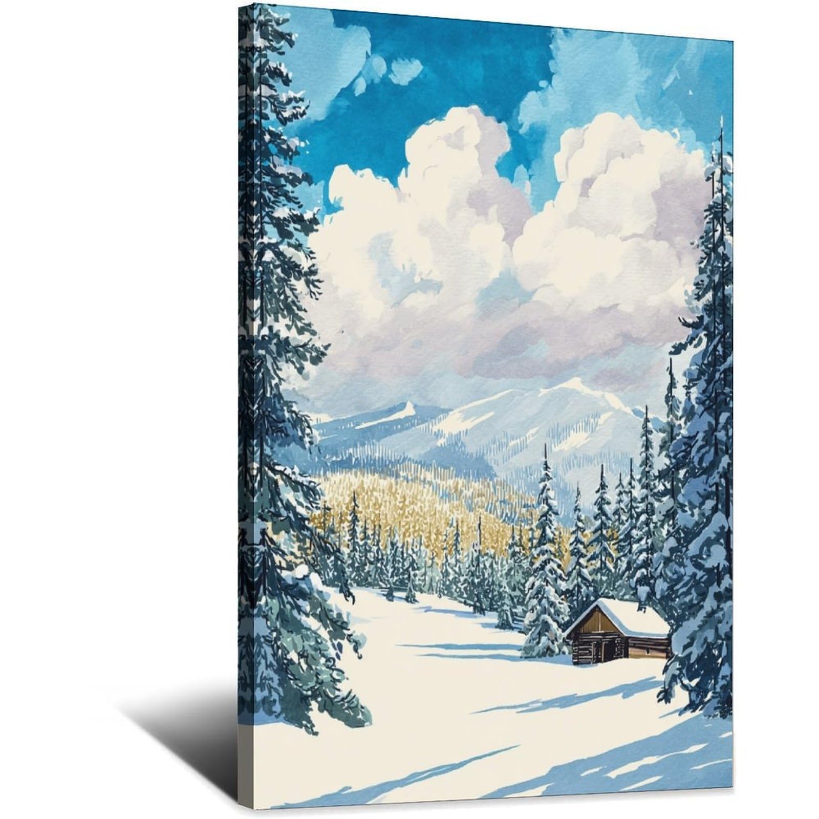 CFXNGA Breckenridge Colorado Posters 20x30inch(50x75cm) Vintage Watercolor Canvas Art
