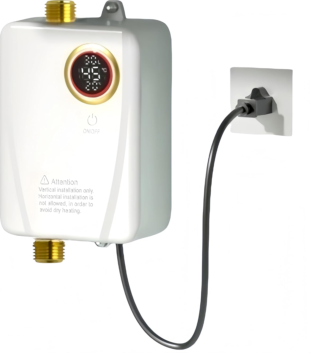 Tankless Water Heater Electric, 110V 3000W Hot Water Heater Under Sink, Portable On Demand Instant Water Heaters with Digital Display, 1/2" NPT, Easy to Install for Camping Kitchen RV