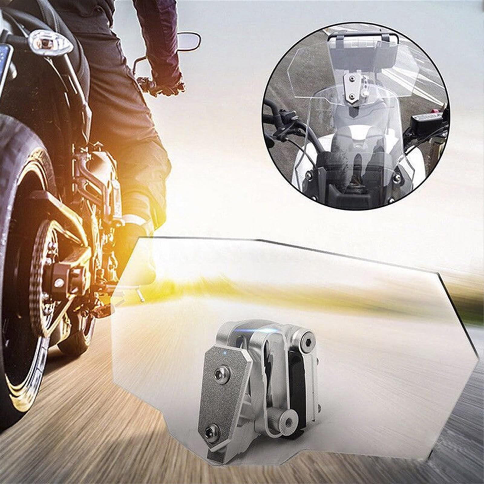 Estensione Parabrezza Moto per Ducati Scrambler 2015-2018, Deflettore d'Aria per Moto, Spoiler di Estensione Parabrezza del Vento per Moto