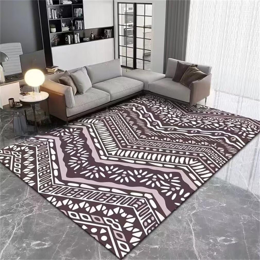 Tapis pour salon ethnique au motif géométrique de haute qualité