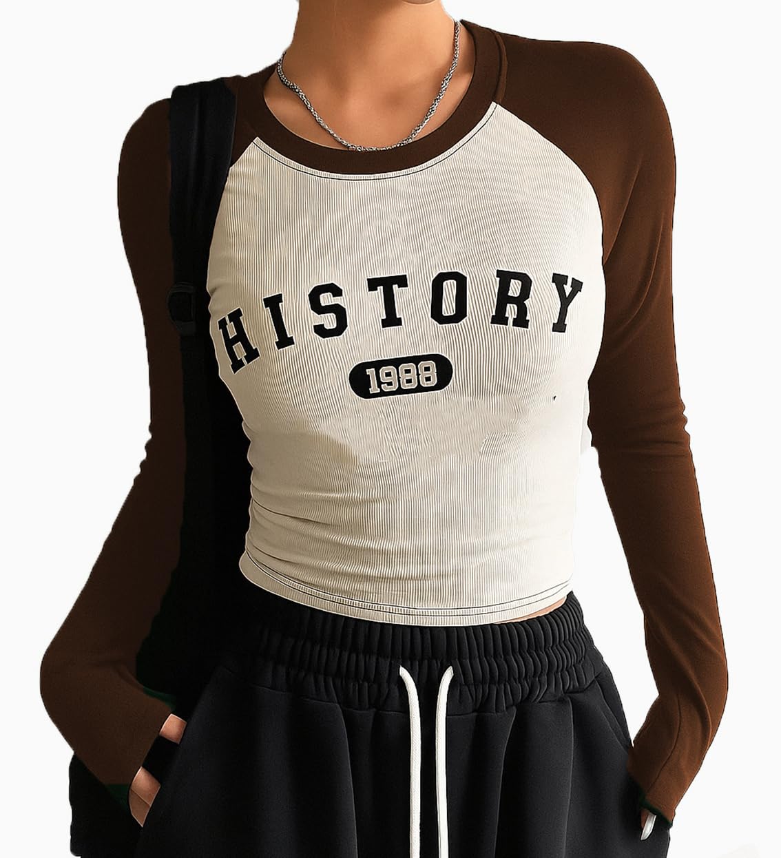 luktrima Contrast Full Sleeve Sticker Printed Top for Women-picture-18