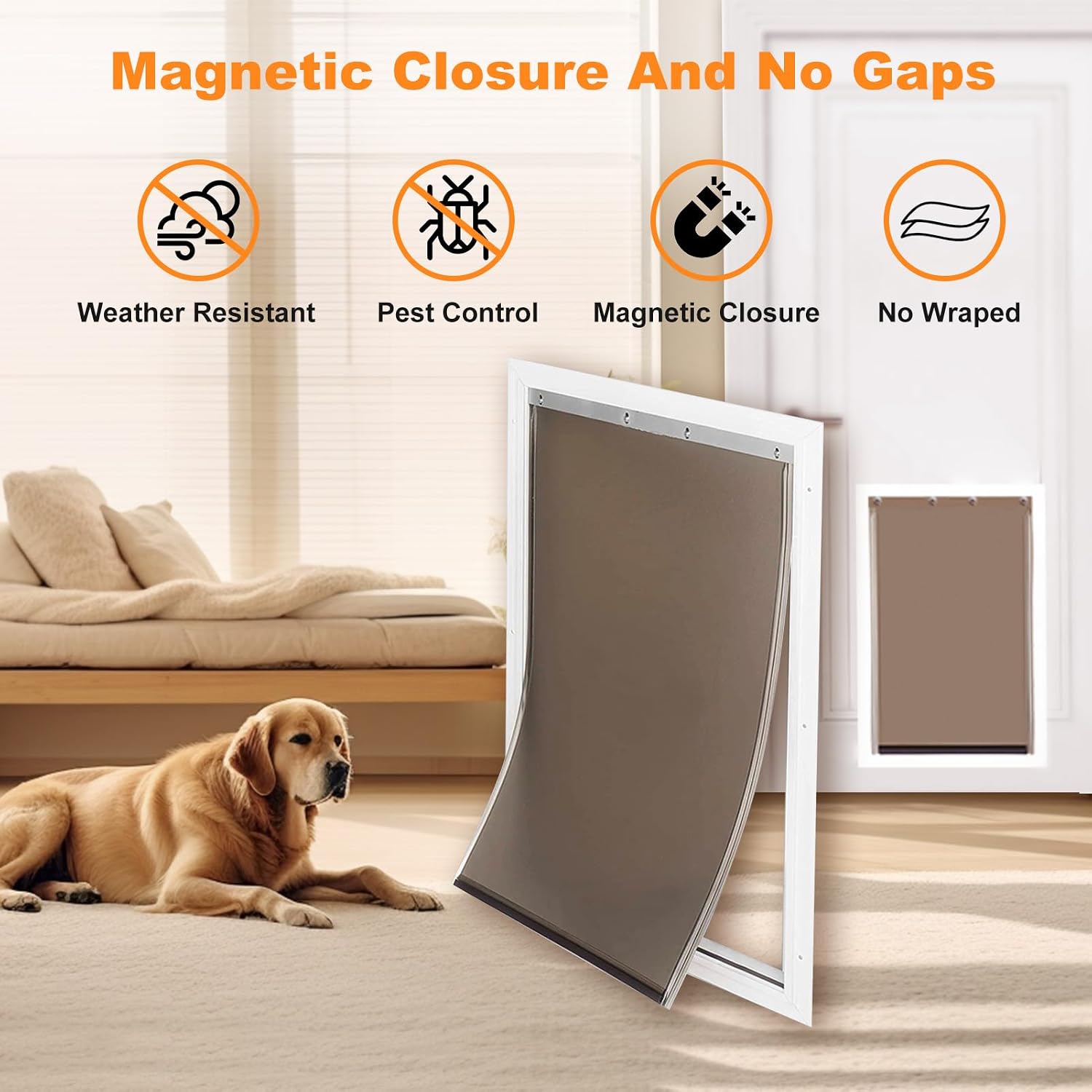 PAC11-11038 Dog Door Replacement Flap - Pet Doggie Replacement Flap Door with Screws Fits PetSafe, Medium Size 12 7/8" x 8 1/8" image 4
