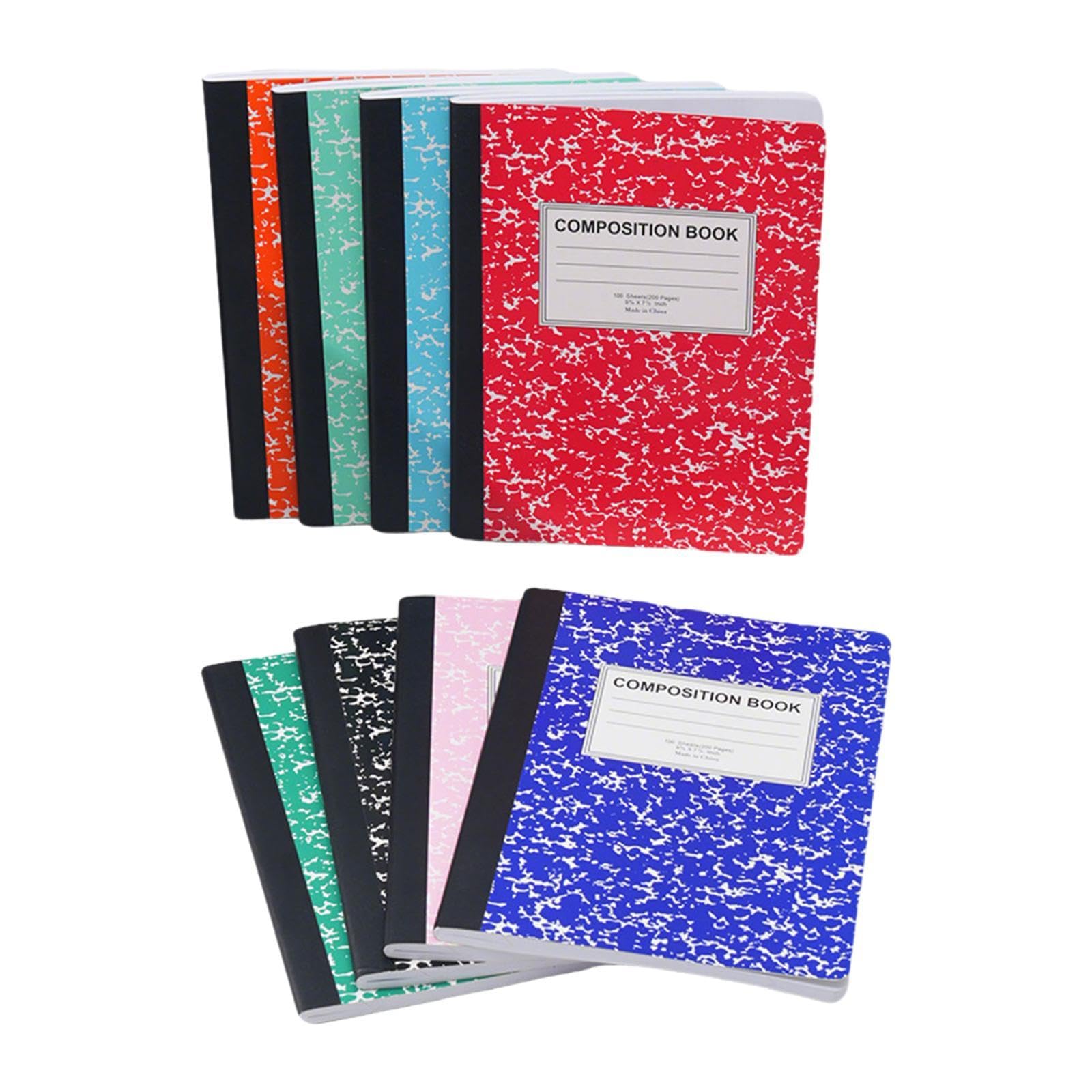 8 Piezas Cuaderno Libreta de Apuntes Diario Agenda Escolar Bloc de Notas con Tapa Blanda Flexible para Estudiantes Profesionales Y Escritores B, Multicolor