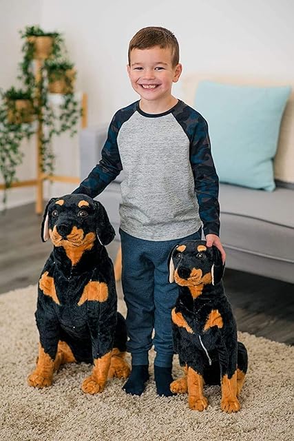 Costello Curvaso 50CM SITTING ROTTWEILER XXL EXTRA LARGE TEDDY BEAR GIANT HUGE JUMBO BIG PLUSH TOY STUFFED CUDDLY ANIMAL