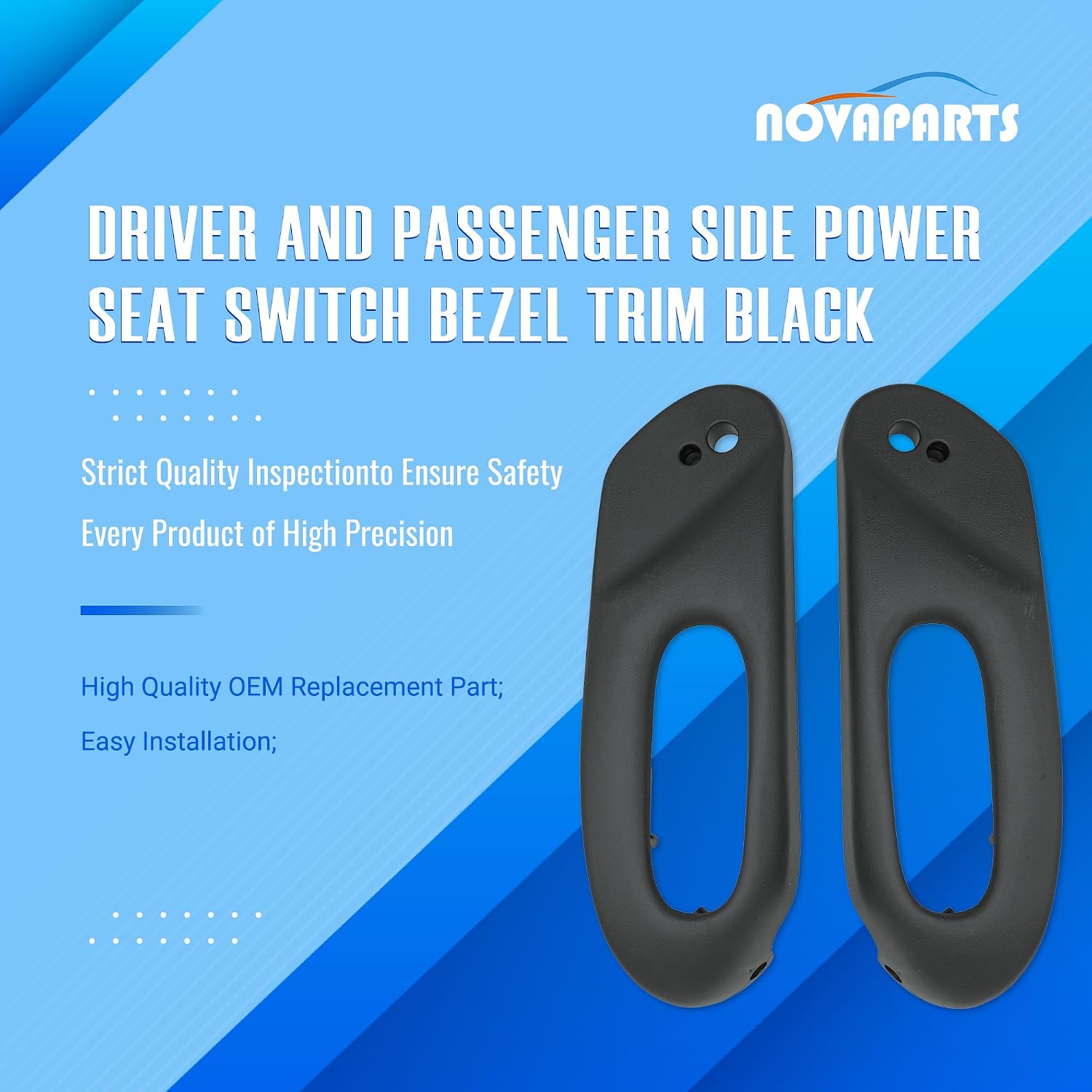 NOVAPARTS Driver and Passenger Side Power Seat Switch Bezel Trim Black for 1997-2004 Chevy C5 Corvette 5.7L Replace 12455426 12455427